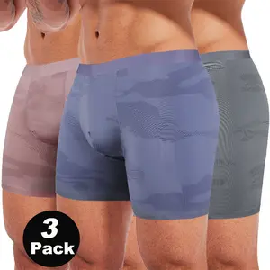 CATTIBOR 3 Pack Men's Boxer Shorts,Men Camo Print Underwear,Men Causal Comfortable Youth Gift Underwear,Elastic Waistband Trend Boxer Sport Briefs Men Underwear For Daily Life