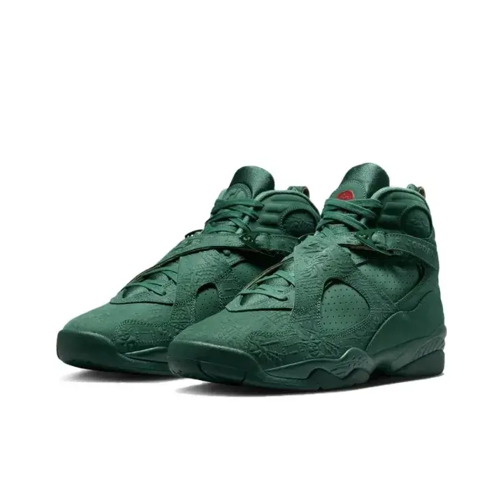 Dark Green Suede High Top Basketball Sneakers, Retro Strap Style Non Slip Breathable Streetwear Shoes for Men Women