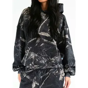 Women Camo Hoodie and Sweatpants Set, Oversized Streetwear Lounge Outfit, Soft Cozy Two Piece Tracksuit for Fall Winter, Casual Home Wear, Travel, Outdoor Style, Trendy Aesthetic Gift for Her