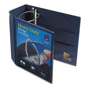 Avery 79806 Nonstick Heavy-Duty EZD Reference View Binder 5'' Capacity Navy Blue
