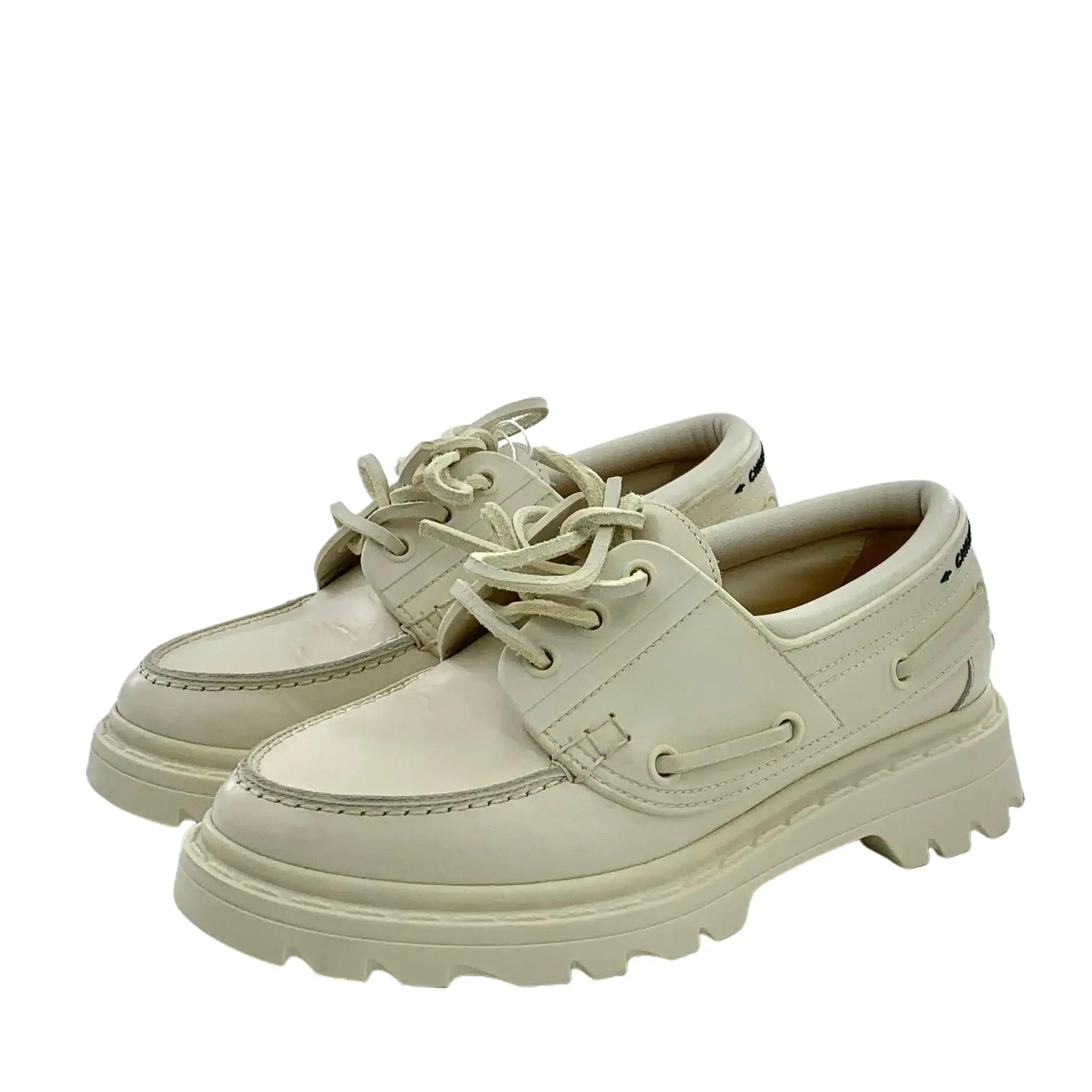 RDLT-Dior Size 35 Walker Beige Lace-Up Platform Loafers-H37841