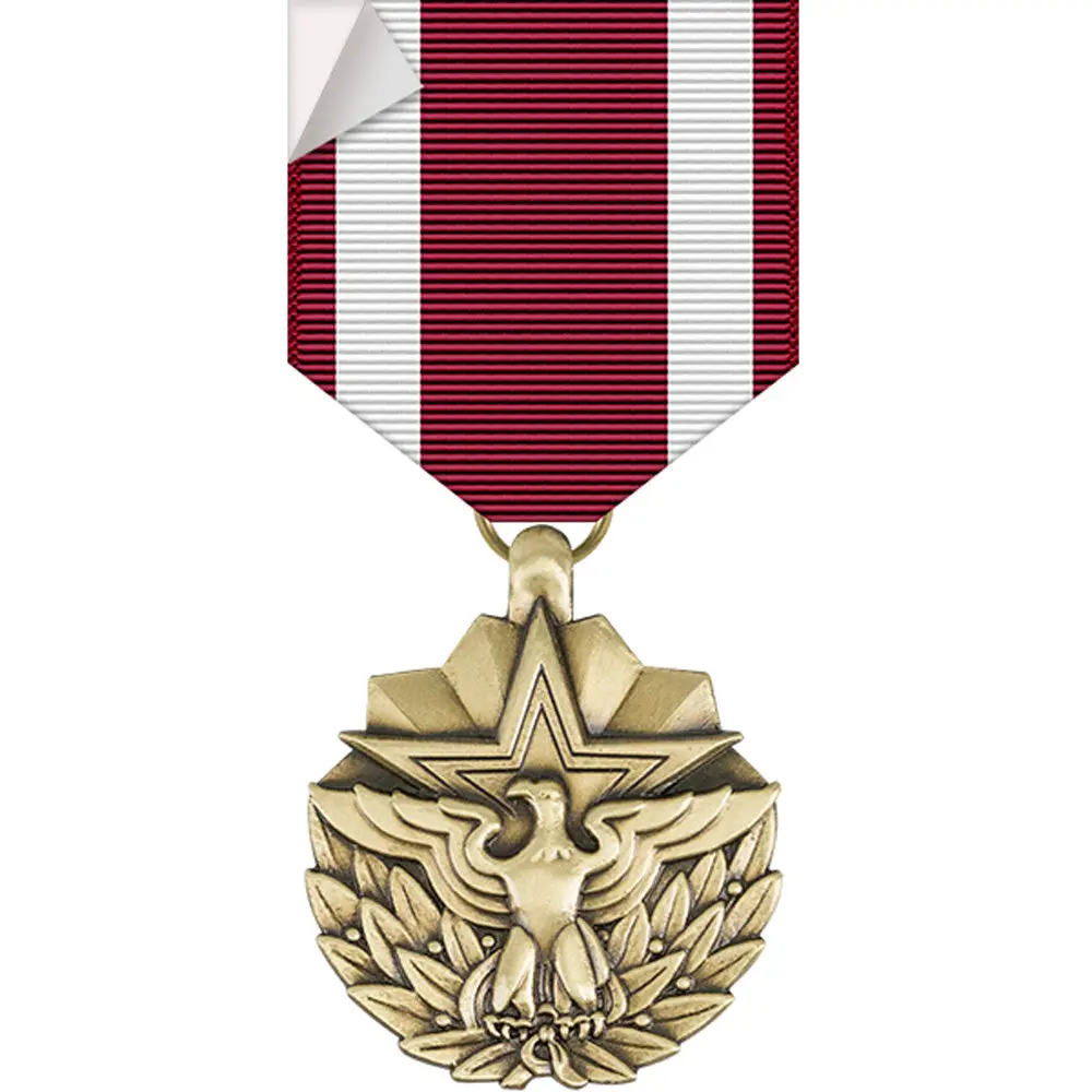 Meritorious Service Medal Stickers, 6-in Collectible Sticker with 2 Size Options: 3"H x 1.5"W, 6"H x 3"W for DIY Scrapbooking & Stamping, 6 Inches