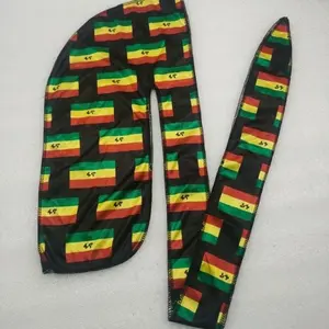 Green yellow red Ethiopia flag fano