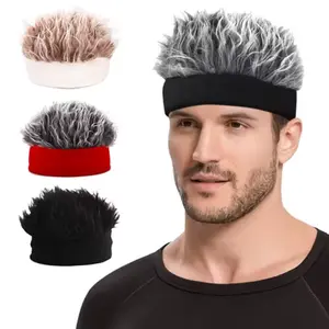Mens Fashion Wig Cap Hip hop Adjustable Caps  Wigs Beanie Cap Sports Outdoor Hats Pullover Hat