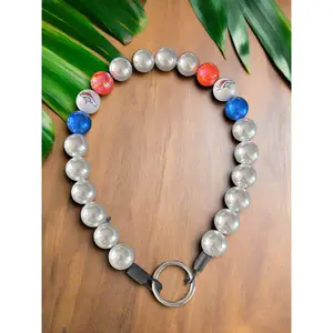 Broncos Custom Beaded Dog Collar