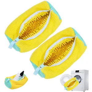 2 Piece Shoe Washing Machine Bags, Universal Fit Cleaning Pouches for All Shoes, Washer and Dryer Compatible, Laundry Products