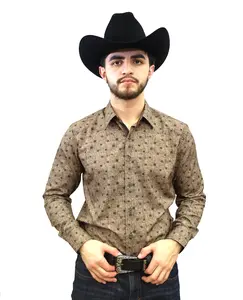 VS201L - FPMS - 866-7 - Lt. Khaki - Vaquero Signature Fashion Printed Shirts