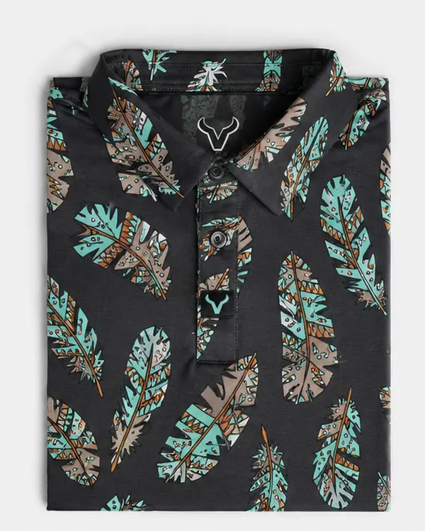 Vexil Brand - Polo - Feathers - Black