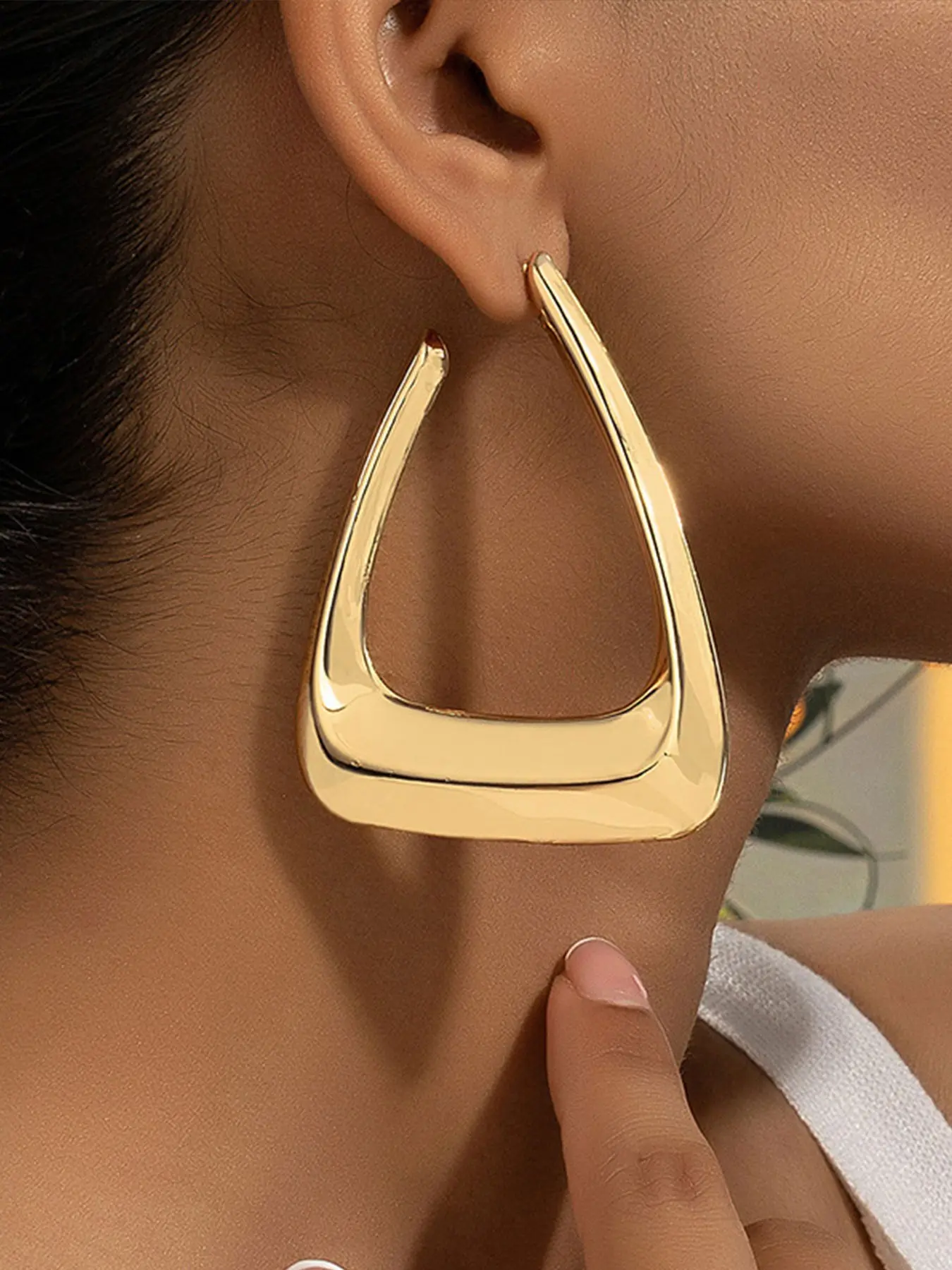 Fashion Vintage Simple Classic Geometric Triangle Statement Earrings for Women, Daily Wear, Stylish Accessory, Fashion Accessories, Perfect Gift Idea