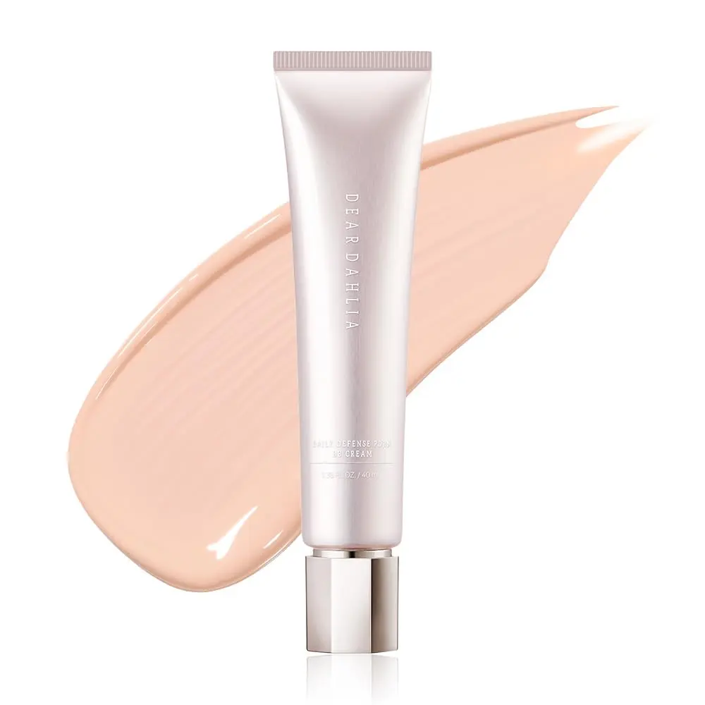 DEARDAHLIA PDRN Daily Defense BB Cream, Lightweight Skin Tint with Centella PDRN, Medium Coverage for Dewy Glass Skin Glow, Moisturizing Vegan Korean Makeup Base