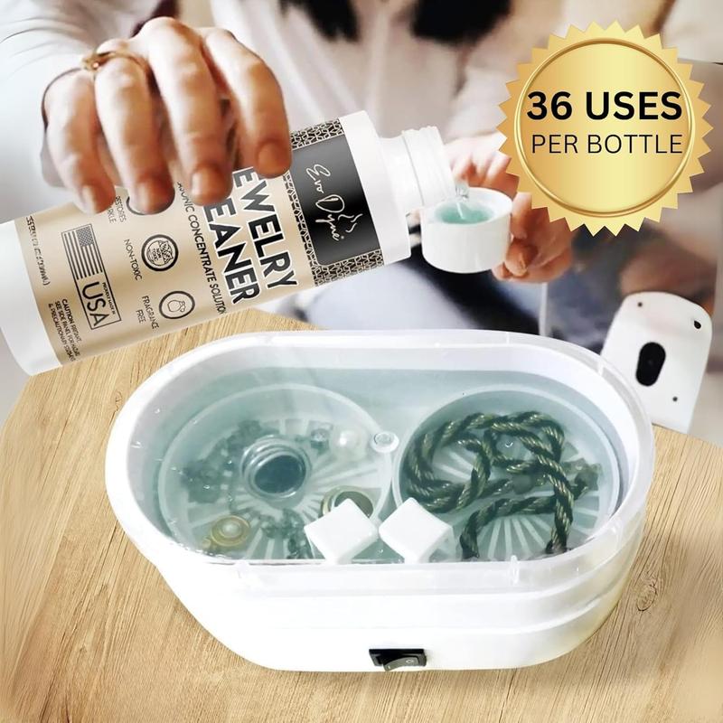 Ultrasonic Jewelry Cleaner Solution (16oz) Concentrated Jewelry Cleaner for Diamonds, Gold, Silver & More | Compatible with Ultrasonic Machine (s)
