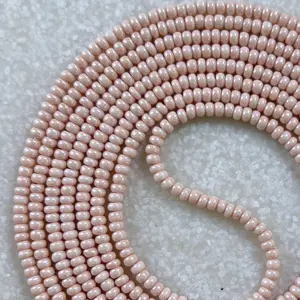 PINK PEARL - Tie On Waist Beads - 45 to 60 inches Waistbeads - Cream Waistbeads - Neutral Waistbeads - Made By Venus Waistbeads