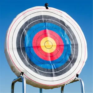 36 in. Round Ethafoam Archery Target with Replaceable Core - 6" Thick Self-Healing Foam for School & Camp Programs, Targets