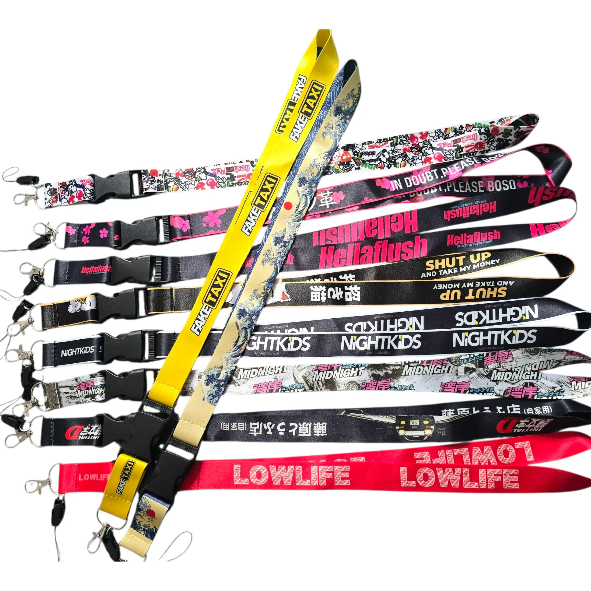 JDM Car Lanyard Keychain Strap | Durable Racing Style | Car Enthusiast Accessory