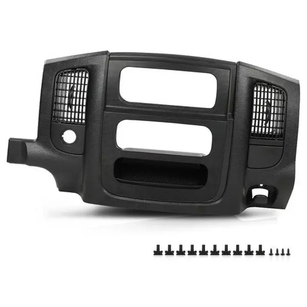 Fit For 2002-2005 Dodge Ram Black Dash Bezel Radio Surround Trim w/ Storage