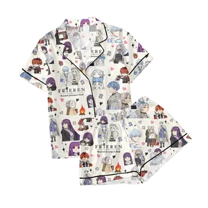 Frieren Pajama Set, Animem Manga Himmel Frieren Fern Sleeping Clothes Cotton Pajamas Soft Fabric Gift For Fan