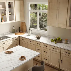 [SOIYELIFE] Laminate Countertop,Wood Countertop for DIY, Washer Dryer Counter Top, Table Top for Office Desk and Kitchen Table, 48" L x 25.56" W x 0.75" H (Drama Marble) Cool furniture