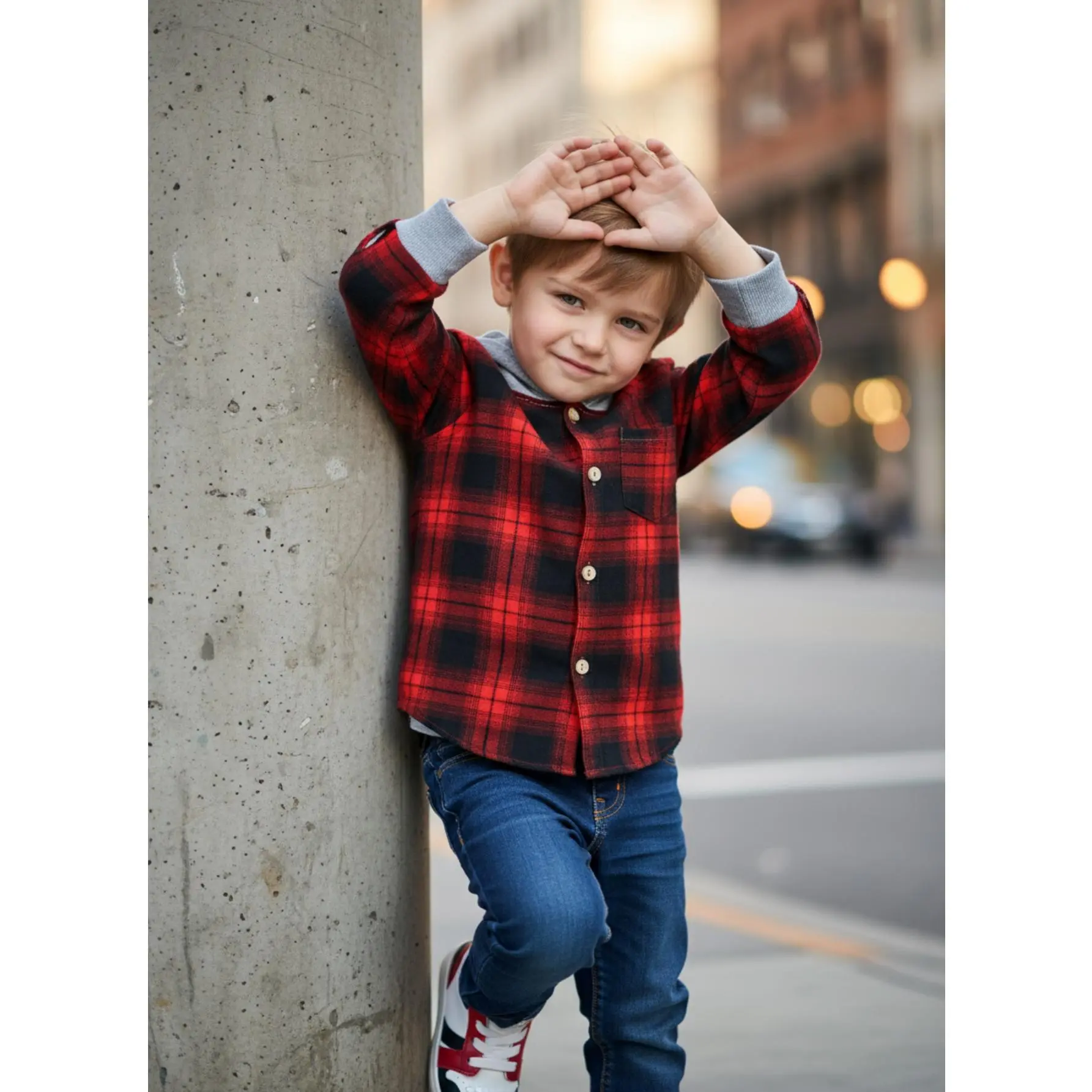 2025 Spring & Autumn Unisex Fashion Plaid Shirt - Hooded Long-Sleeve Button, Casual Layering Top & Outerwear for &