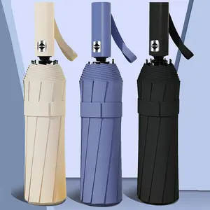 24 Ribs 12 Double Keel Windproof Automatic Umbrella, Large Stormproof, UV Upf 50+ Sun & Rain Protection, Folding Umbrellas for Men and Women, Portable Foldable Umbrella, Wind Resistant Umbrella