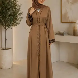 #64 Dubai 1-piece abaya with matching hijab and belt