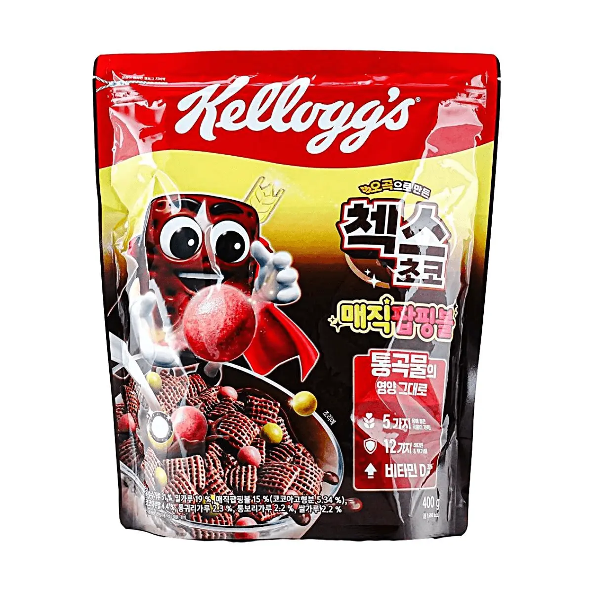 Kellogg's Chex Choco Magic Cereal 400g - Korean Version with Popping Candy & Vitamin D for Kids Kellogg's Chex Choco Magic Cereal 400g - Korean Version with Popping Candy & Vitamin D for Kids