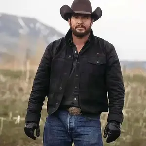 Men's Yellowstone Washed Leather - Men's Casual Washed Leather Jacket, Men's TopGARMENTARY