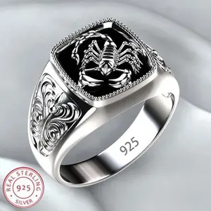 925 Sterling Silver Men Rings High Quality for Men Temperament Banquet Wedding Jewelry Anniversary Party