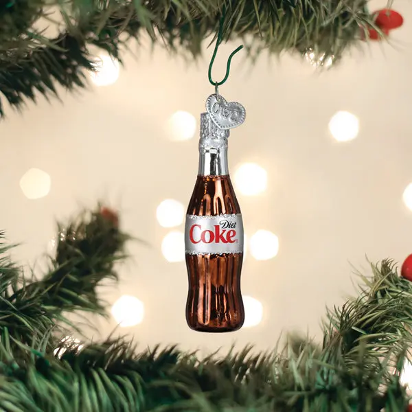 Diet Coke Miniature Bottle Ornament - Holiday Decorations, Diet Coke Tribute for Christmas Tree Home Decor
