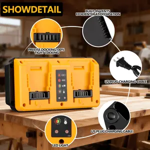 Dw Small Dual Fast Charger Ch07 for Dewalt Power Tools 14.4-18v Lithium Batteries, Free Shipping, Discount Offer