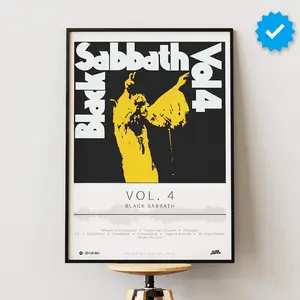 Black Sabbath Poster | Vol. 4 Poster | Album Poster Prints | Wall Decor Posters | Album Cover | Metal Music Poster