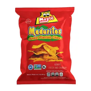 Mayté Maduritos Sweet Plantain Chips - Naturally Sweet Ripe Plantains Snack, Non-GMO, Gluten-Free, Crunchy Chips, 3 oz Bag, Perfect On-the-Go Snack