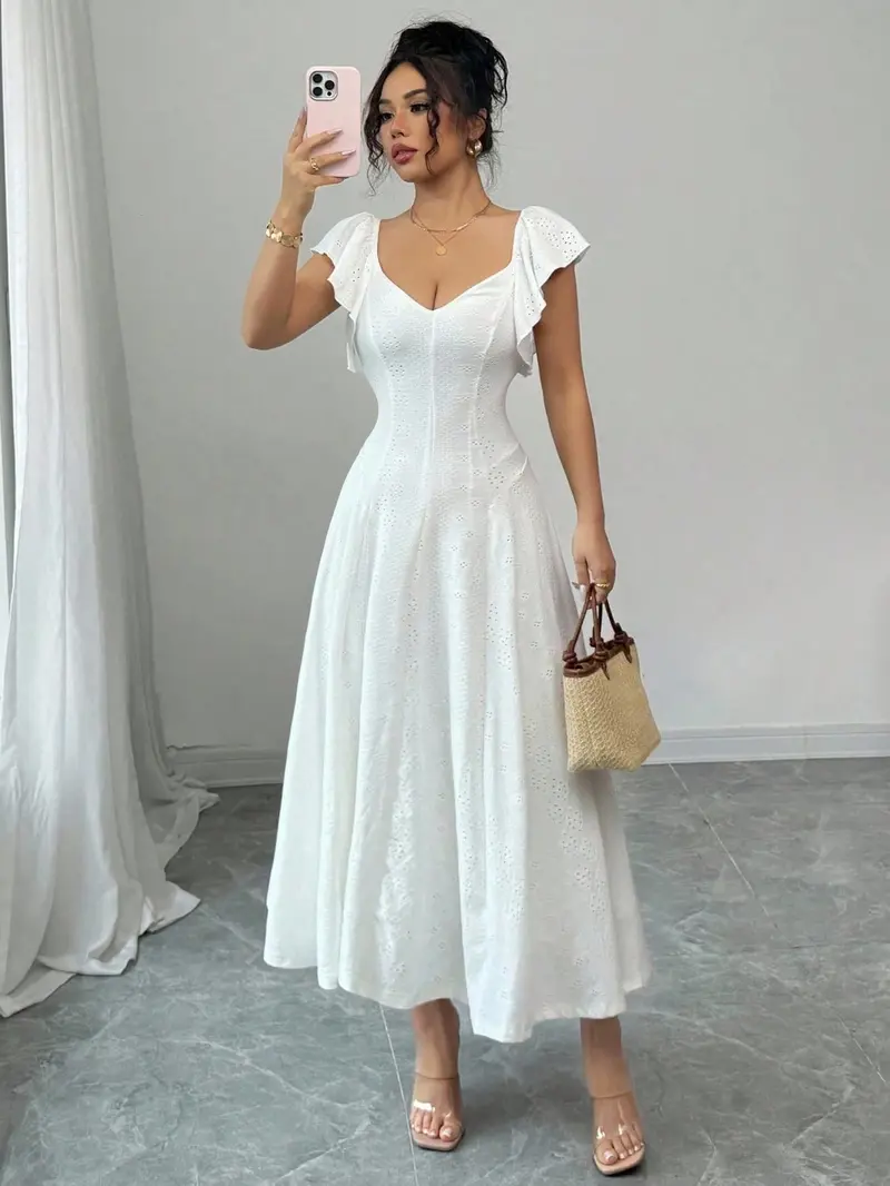 structured graduation dress Walking Down the Aisle White Mini Dress main image 1