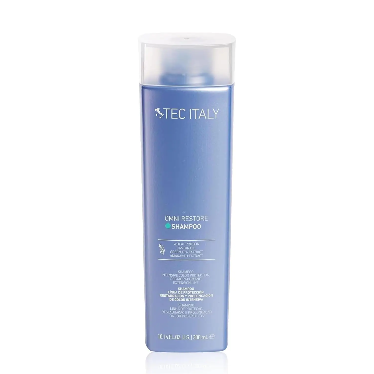 Tec It Omni Restore Haircare Shampoo, 10.1 oz - Green Tea Infused, UV-Protective, Anti-Frizz, Oil-Balancing Formula, Sun Protection, Unisex, Frizz Control, Hydrating, Lss-Free, Restorative, 250G, Amaranth Extract, Color Restoring, Extension Line, Hair Col