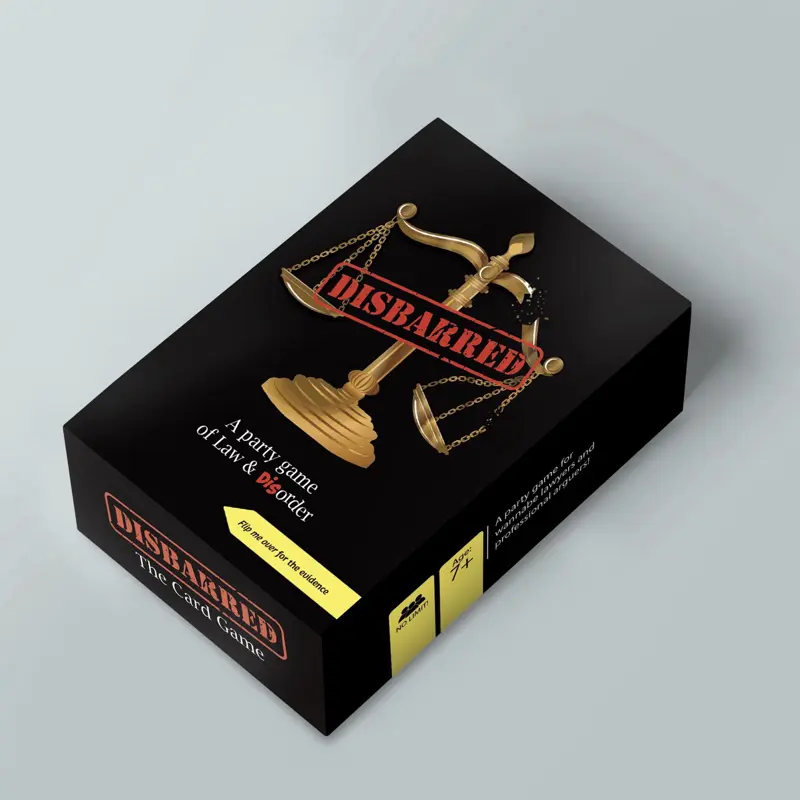 Disbarred: The Card Game - a party game of Law & Disorder!
