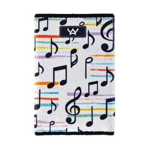 212 MAIN Music Notes Slim Wallet - 1507 Model, RFID-Safe, Slim Shape, Perfect for Front Pocket Use, Minimalist