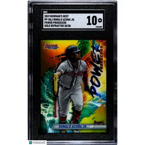 2019 Bowman's Best Ronald Acuna JR. #PP-RAJ Power Producers Gold Refractor SGC 10