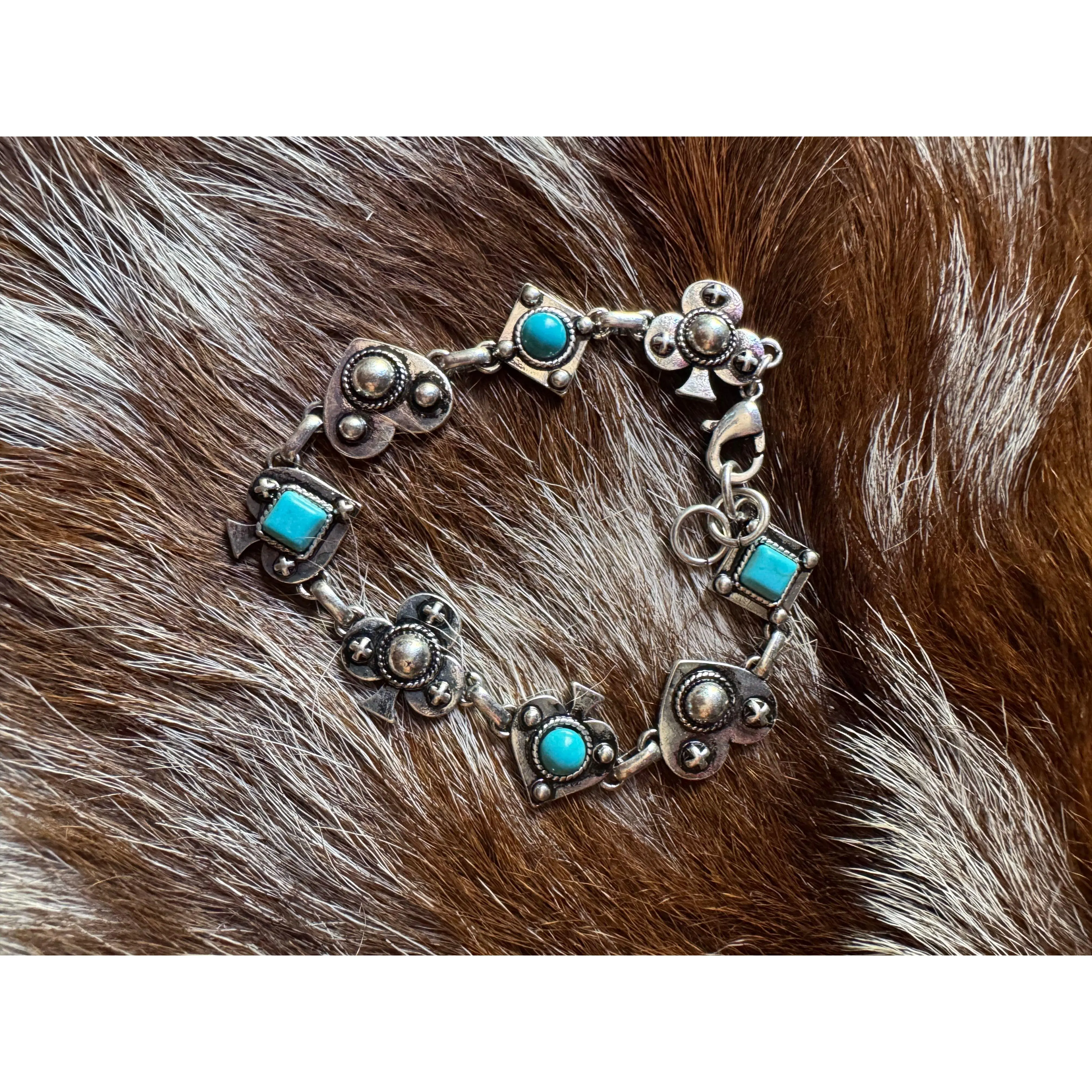 WESTERN SEMI STONE POKER BRACELET
