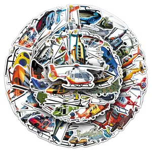 100sheets two sets of repetition helicopter cartoon pattern cool stickers mobile phone case tablet computer creative stickers