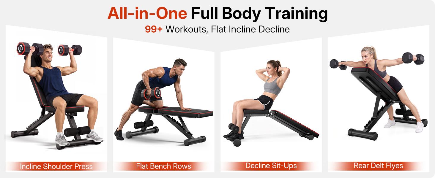 Multi-Function All in 1 Weight Bench Set - Multi-Positions Heavy Duty Weight Lifting Sit Up Bench Workout Benchs Folding Bench Press for Home Gym Multi-Function All in 1 Weight Bench Set - Multi-Positions Heavy Duty Weight Lifting Sit Up Bench Workout Benchs Folding Bench Press for Home Gym