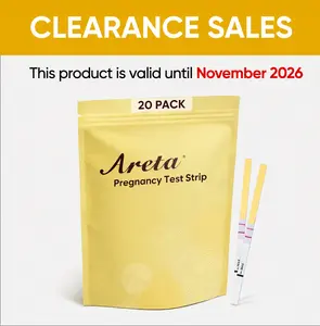 Areta 20 Pack Pregnancy Test Strips, hCG Tests for Women, Early Detection & Precise Results, Clearance Sales, Exp: November 2026