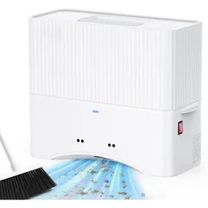 Touchless Vacuum Automatic Dustpan, Stationary Canister Vacuums for Salons   Dirt,  Kitchen Compact Space-Saving Electric Dustpan Vacuum Cleaner, 20000Pa  Suction(White)