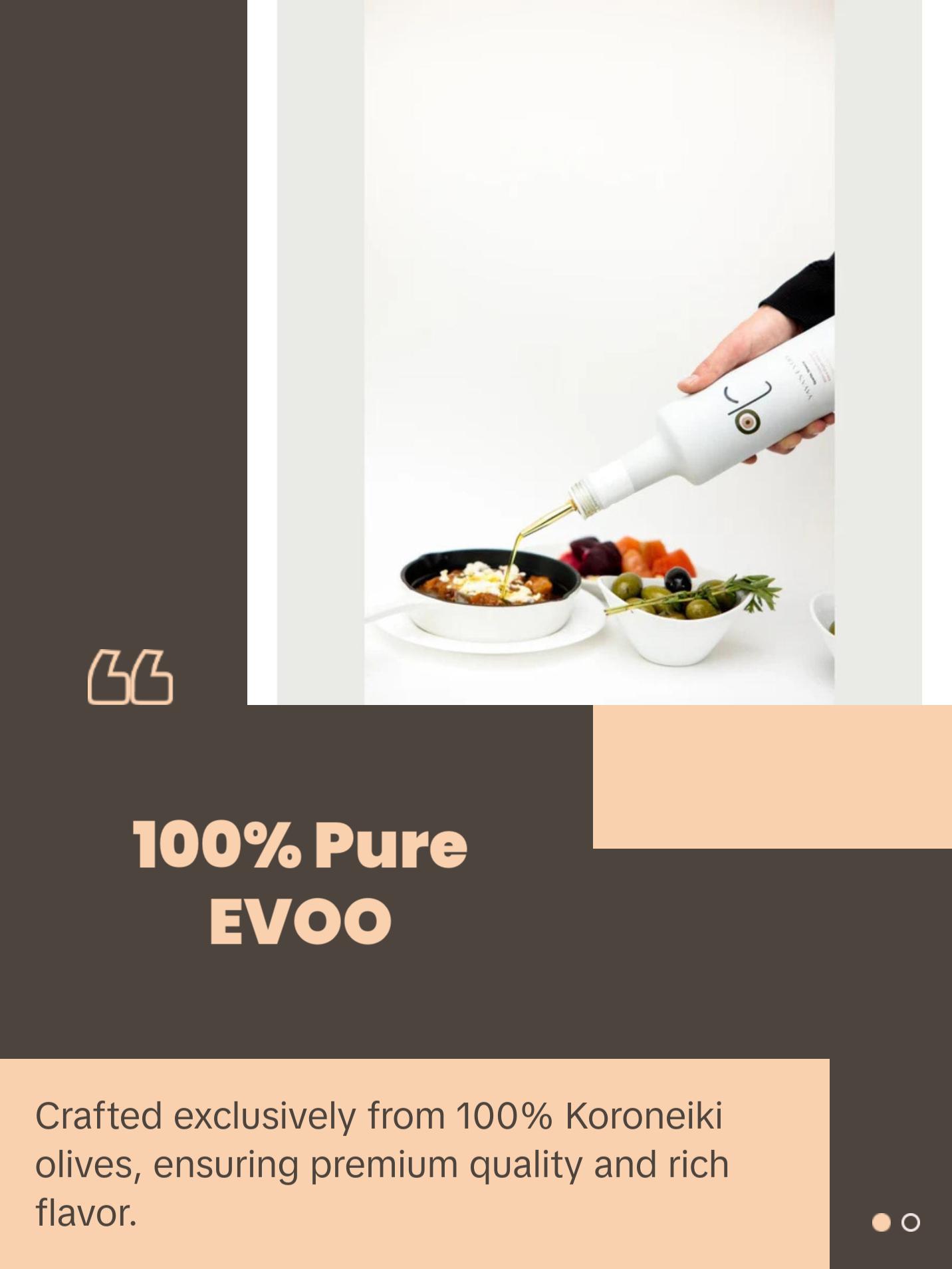 YAYA'S EVOO - Cold Pressed Extra Virgin Olive Oil, Staight from Greece. 100% Pure EVOO, Natural Superfood, High Antioxidant,  (700ml) Fruit Fruit