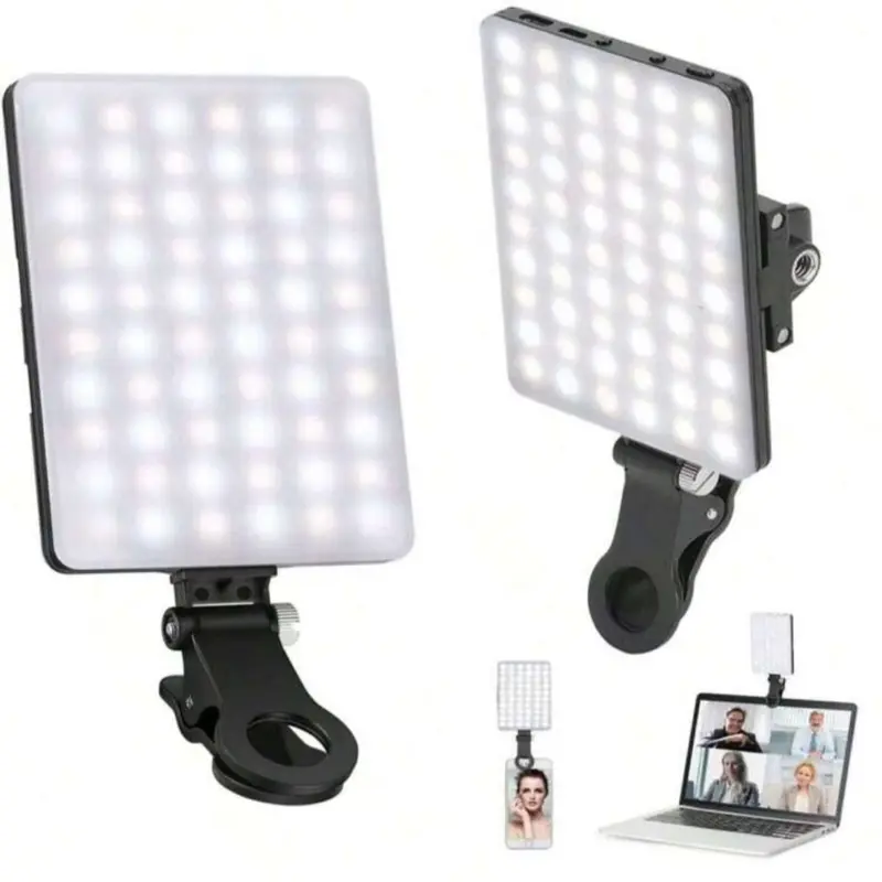 Selfi Light Portable LED Video Lighting for Vlogging and Streaming with Adjustable Clamp and USB Charging