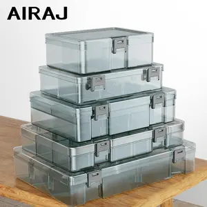 AIRAJ Storage Box Plastic Tool Parts Box Storage Screw Box Tool Classification Electronic Components Drill Bit Accessories Thickened Mesh Box Toolbox Storage Box Tool Storage Organizer