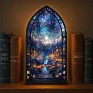 Fantasy Dragon Book Nook with Candle Light, Library Bookshelf Insert, Cozy Glow Booknook for Readers & Fantasy Book Lovers Gift ( No Candle )