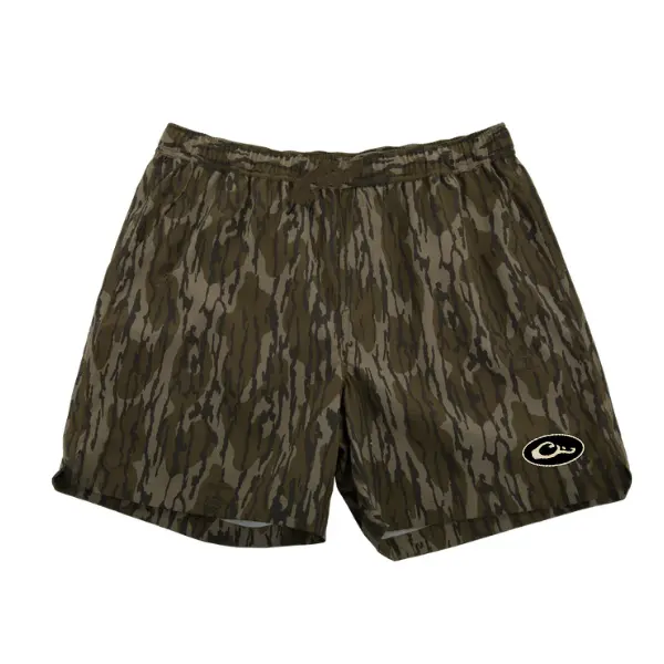 Drake Hunting Bottomland Camo Shorts | Timber Camouflage Shorts | Woodland Hunting Shorts | Men's Outdoor Shorts | Duck Hunting Shorts | Deer Hunting Shorts | Tactical Training Shorts | Quick Dry Athletic Shorts | Lightweight Summer Shorts | Hunter Gift