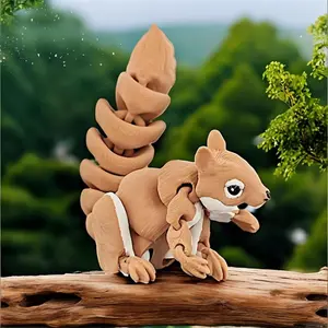 Popular Cute and Adorable Realistic 3D Squirrel Plush Toy for Kids, Creative Animal Doll Ornament, Perfect As A Birthday Gift or Present.