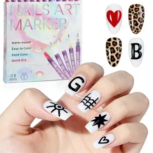 Cutics 12 Color Nails Doodle Pen for Nails DIY Art Quick Drying Acrylic Painting & 3D Dot Embroidery MMA Acrylic Nail Marker On Nails Quick Drying Dot Stitching Nail Art Pen Home Salon DIY Use Nails Care Manicure Polish Cosmetic Smooth days