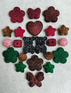Ltty(9497)gc.Ltty--P41--Mix Styles Leopard Print Flocked Beads 2pcs per bag19.99（20bags）34.99（40bags）49.99（60bags）81.99（100bags）128.99（160bags）