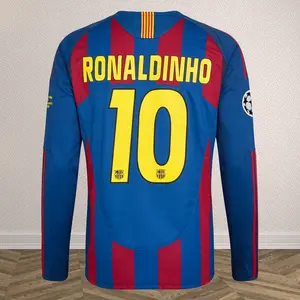 0910 Jerseys Long Sleeve Jersey RONALDINHO #80 long Sleeve Soccer Jerseys